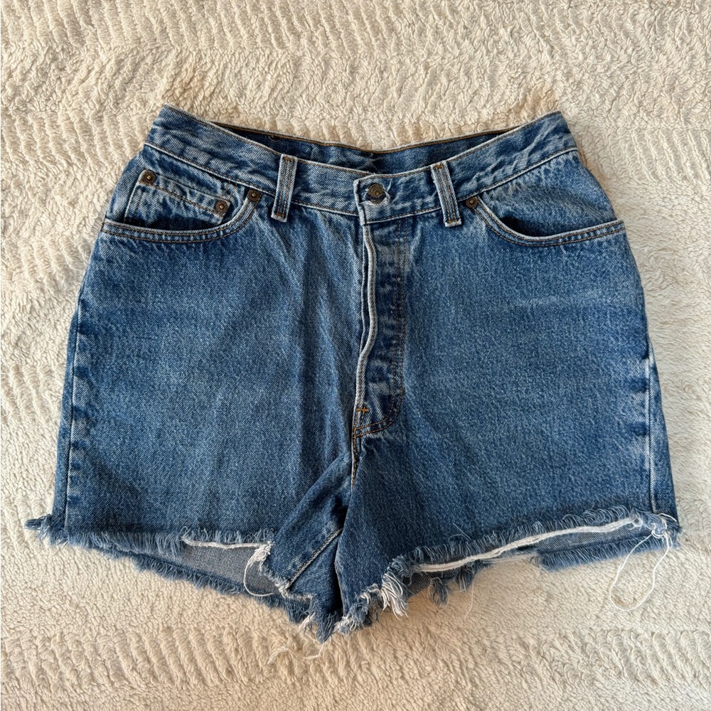 Levi's Blue High Waist Women's Shorts